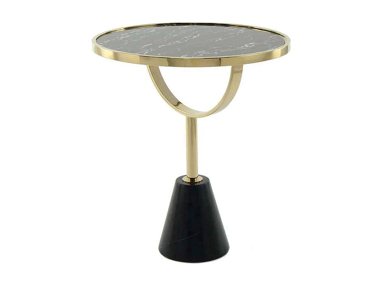 Table d'Appoint Design "Rocio" 54cm Noir & Or
