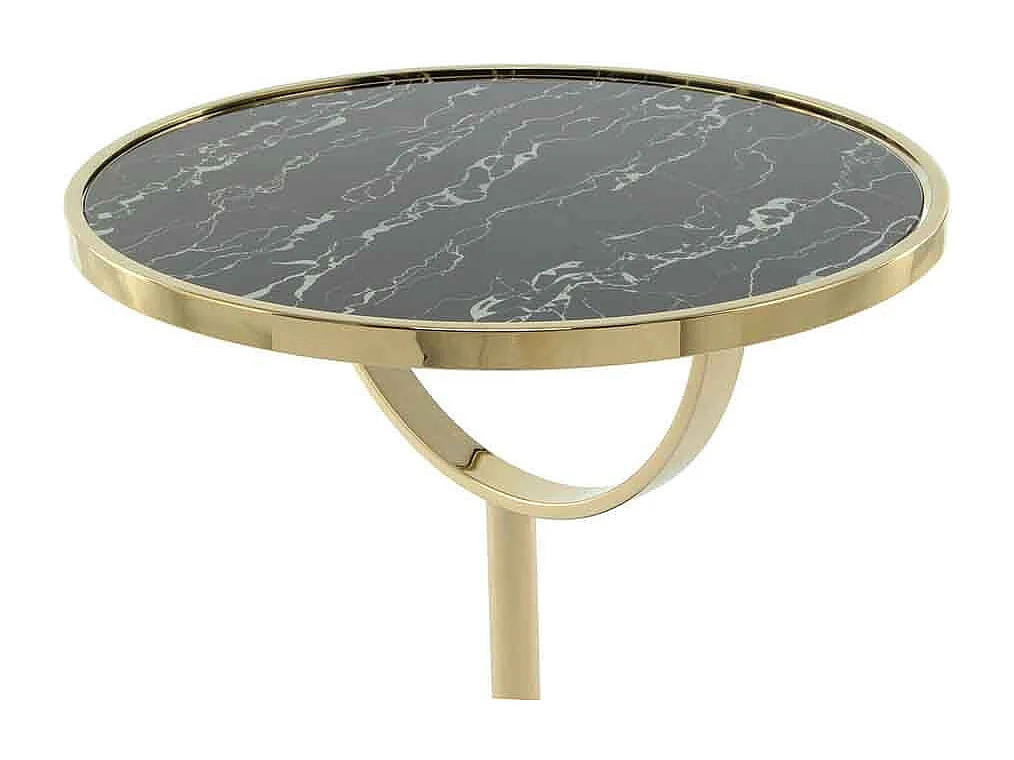 Table d'Appoint Design "Rocio" 54cm Noir & Or