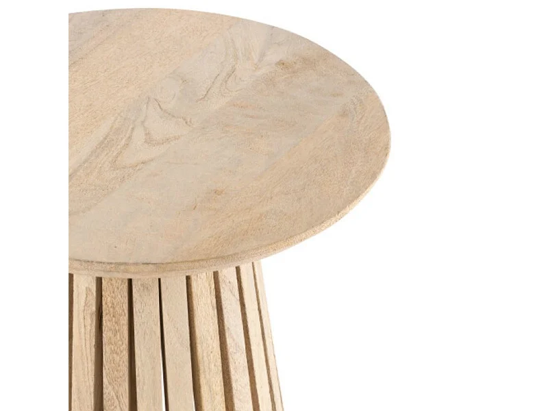 Table d'Appoint Design en Bois "Vincent" 40cm Naturel