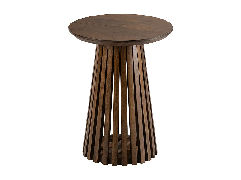 Table d'Appoint Design en Bois "Vincent" 40cm Marron