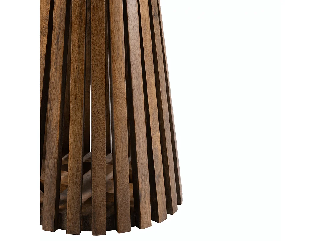 Table d'Appoint Design en Bois "Vincent" 40cm Marron