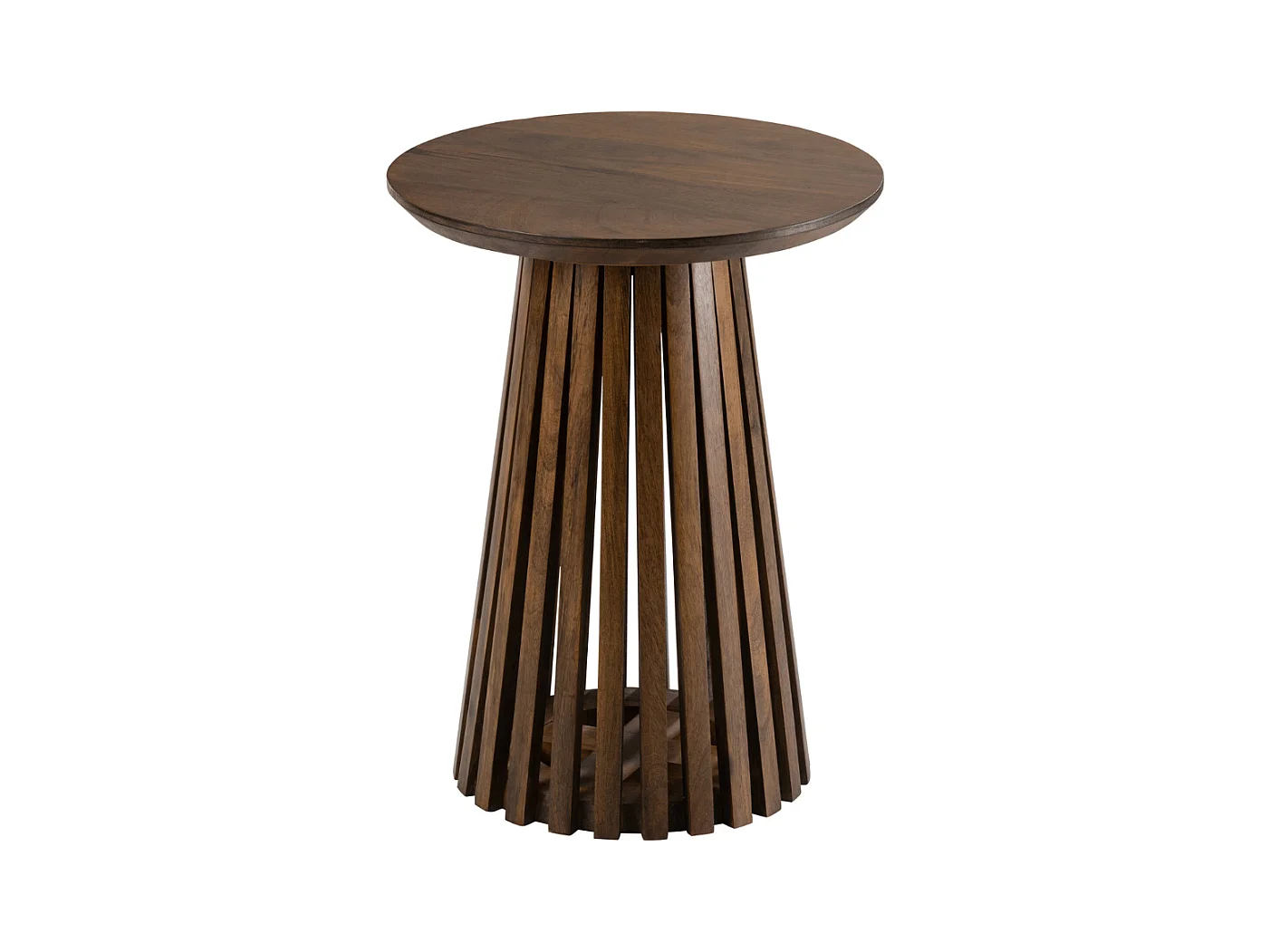 Table d'Appoint Design en Bois "Vincent" 40cm Marron