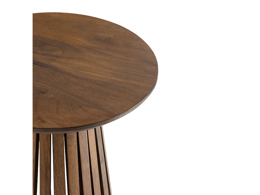 Table d'Appoint Design en Bois "Vincent" 40cm Marron
