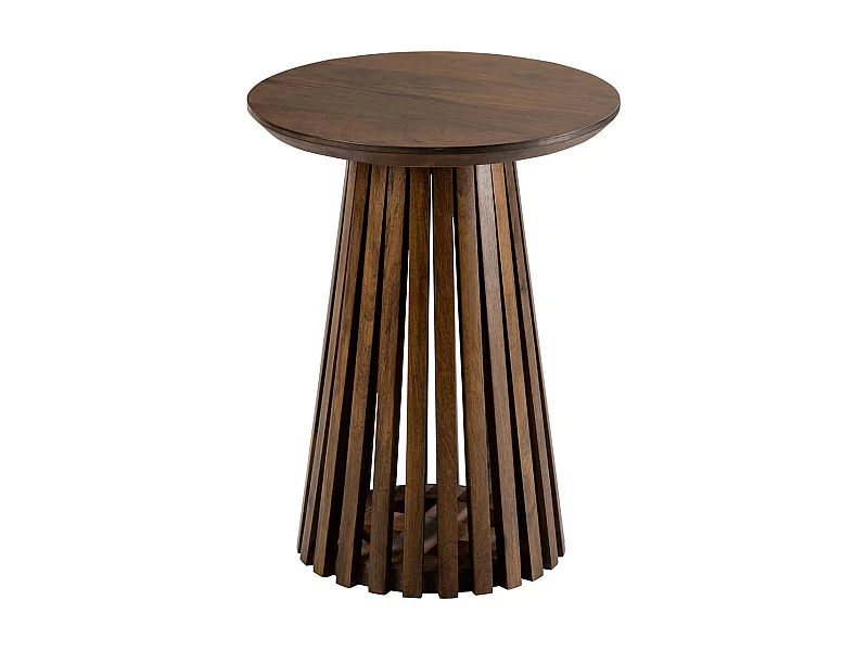 Table d'Appoint Design en Bois "Vincent" 40cm Marron