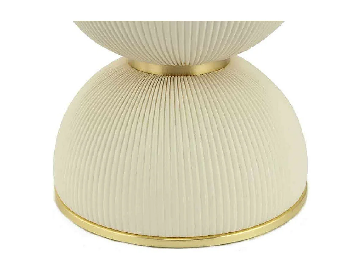 Table d'Appoint Design "Jokai" 51cm Crème & Or