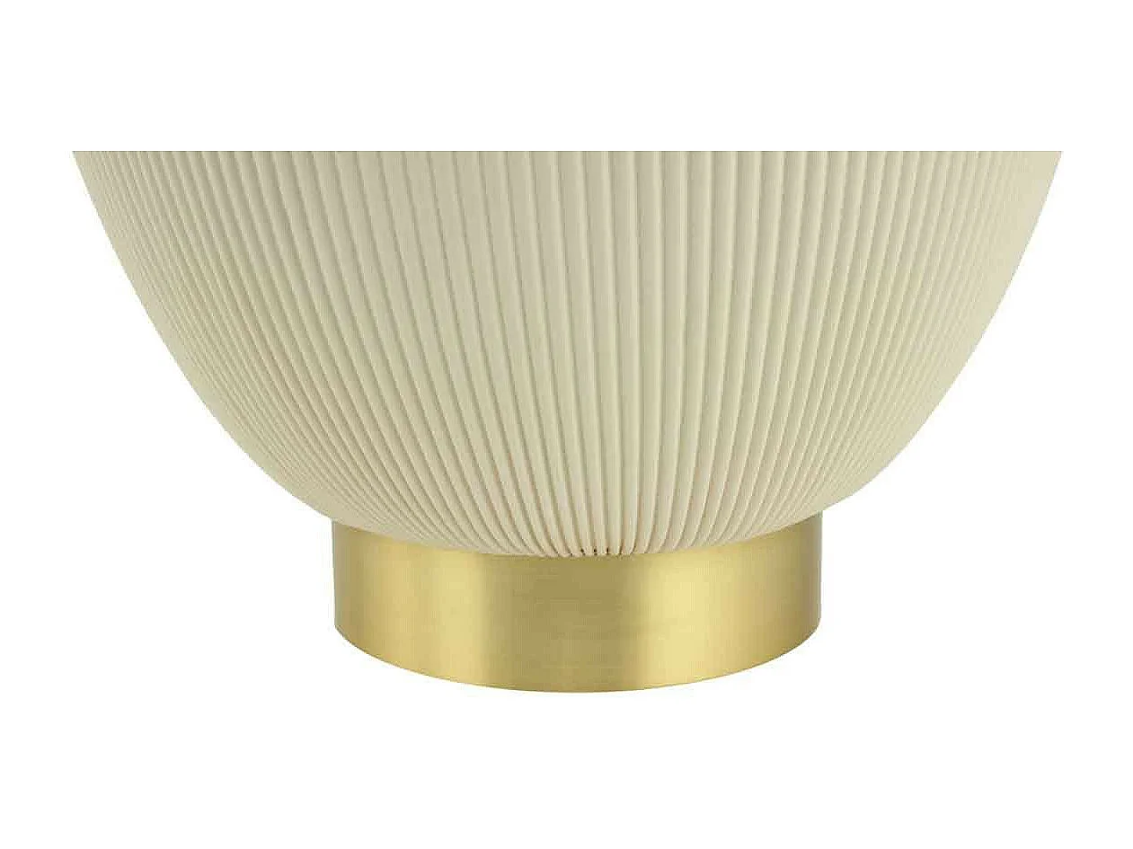 Table d'Appoint Design "Jokai" 47cm Crème & Or