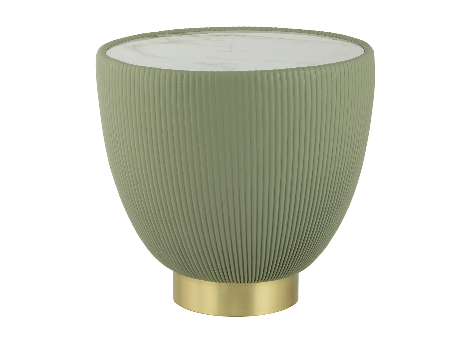 Table d'Appoint Design "Jokai" 47cm Vert & Or