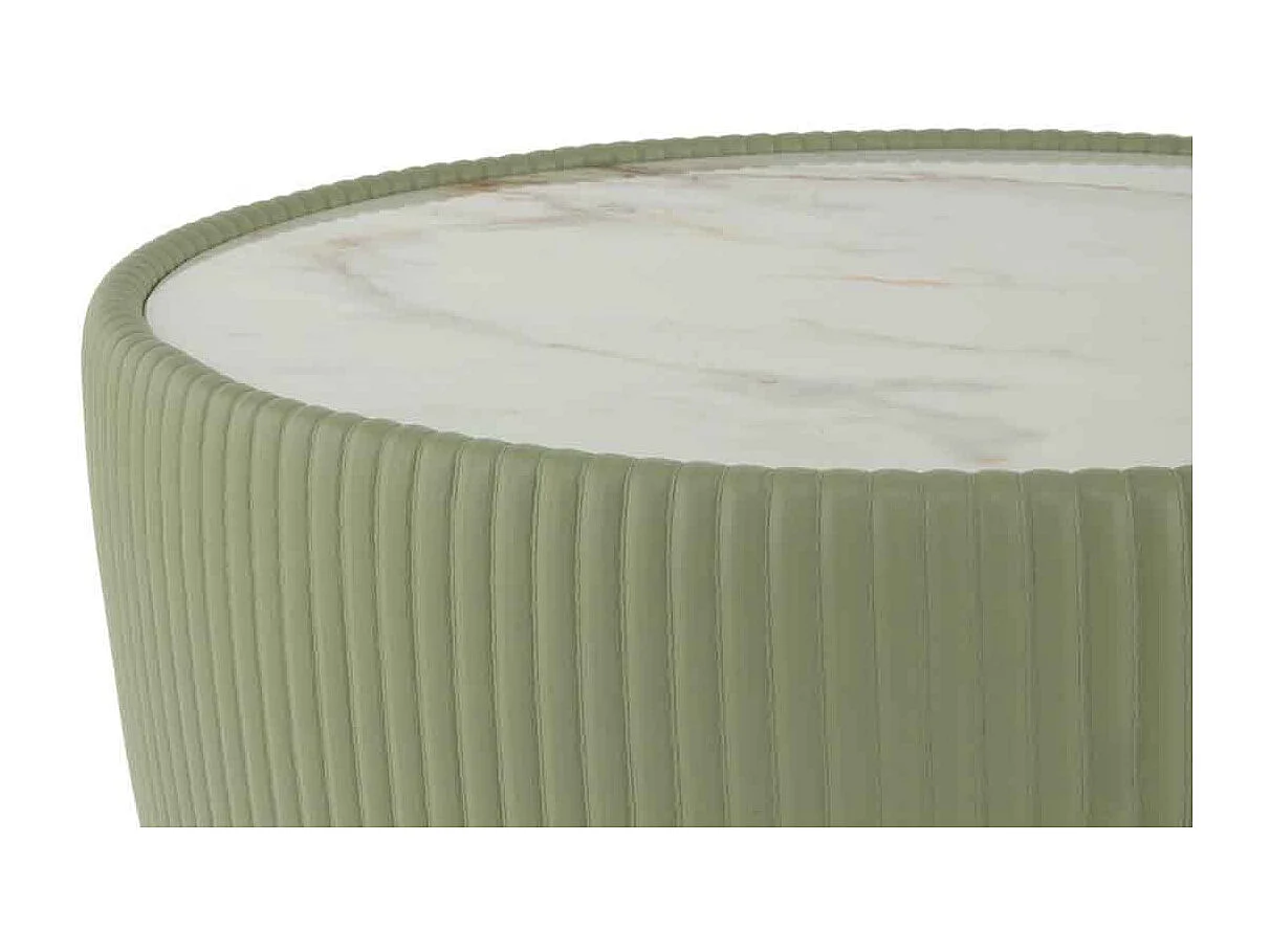 Table d'Appoint Design "Jokai" 47cm Vert & Or