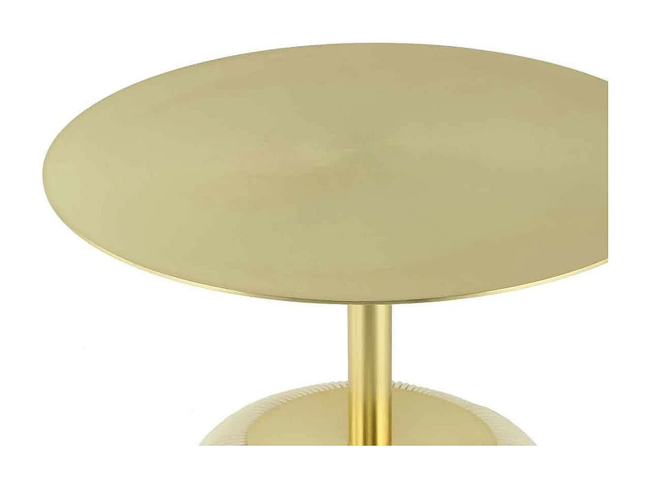 Table d'Appoint Design "Jokai" 60cm Crème & Or