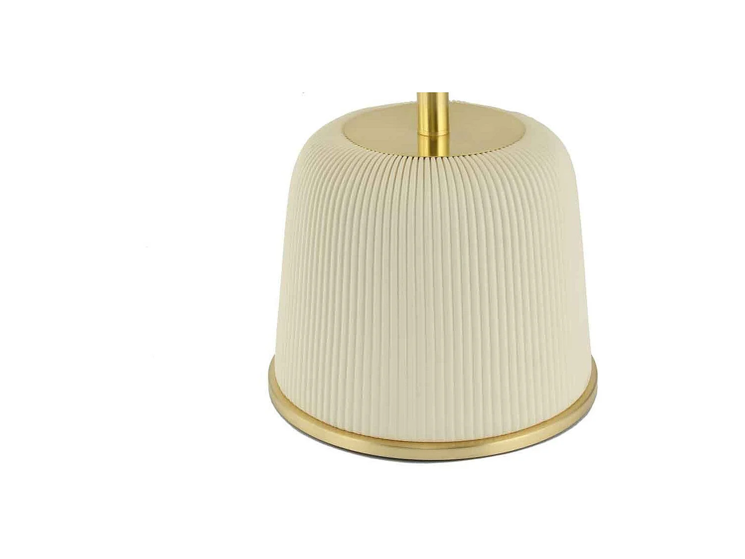 Table d'Appoint Design "Jokai" 60cm Crème & Or