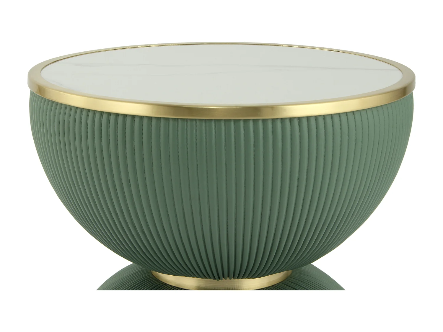 Table d'Appoint Design "Jokai" 51cm Vert & Or