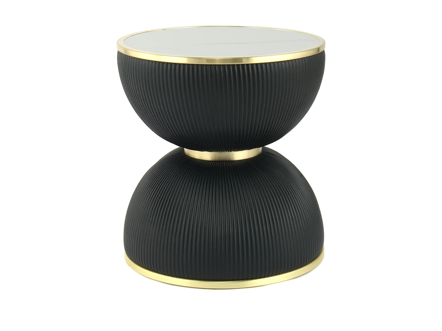 Table d'Appoint Design "Jokai" 51cm Noir & Or