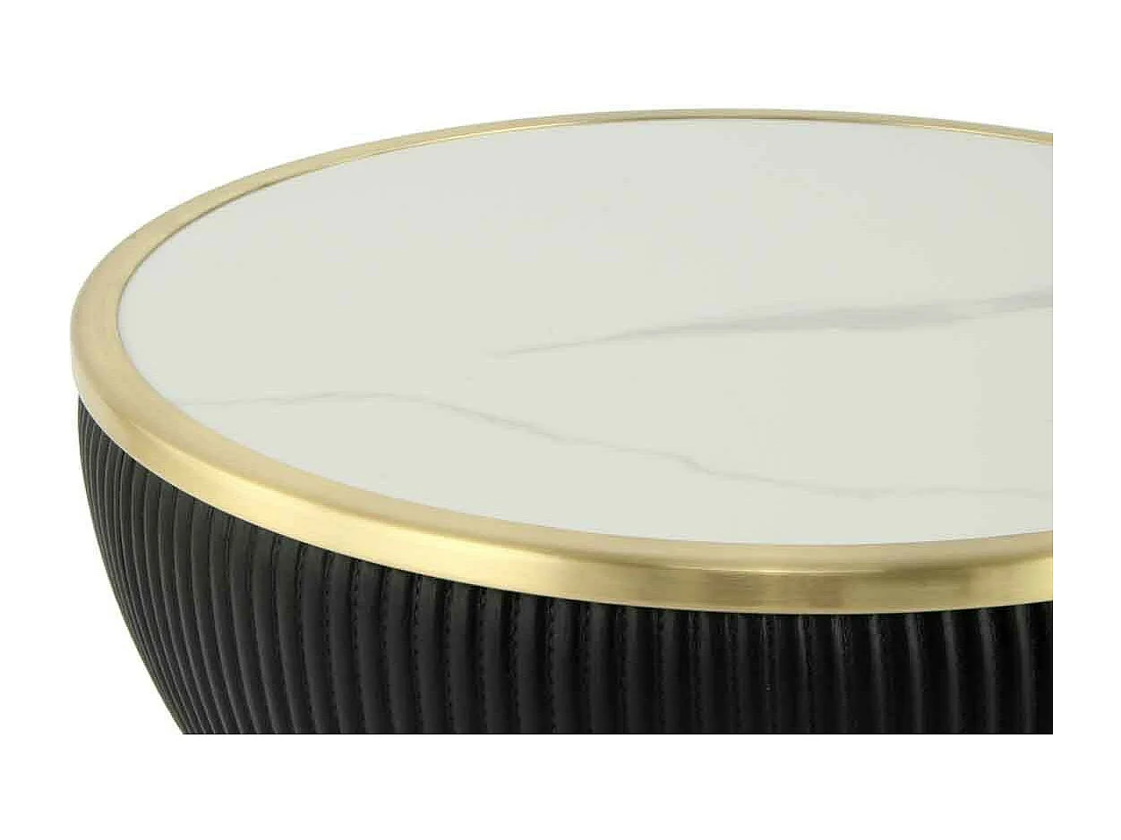 Table d'Appoint Design "Jokai" 51cm Noir & Or