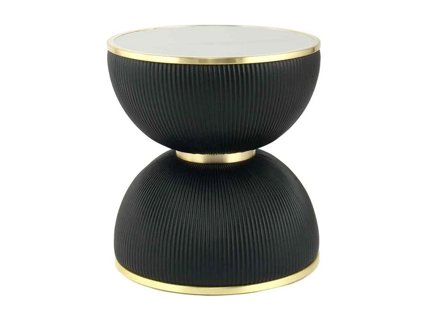 Table d'Appoint Design "Jokai" 51cm Noir & Or
