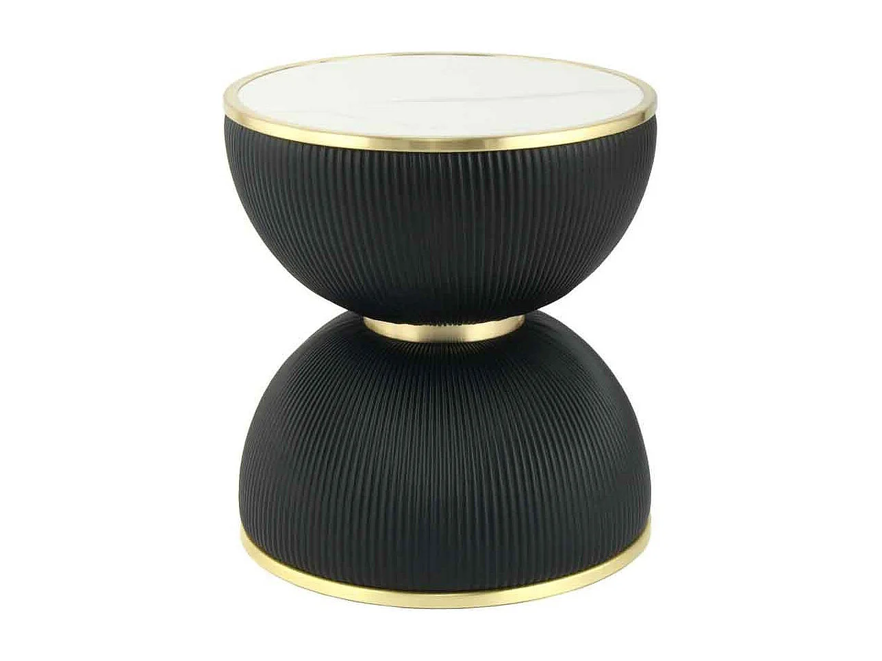 Table d'Appoint Design "Jokai" 51cm Noir & Or