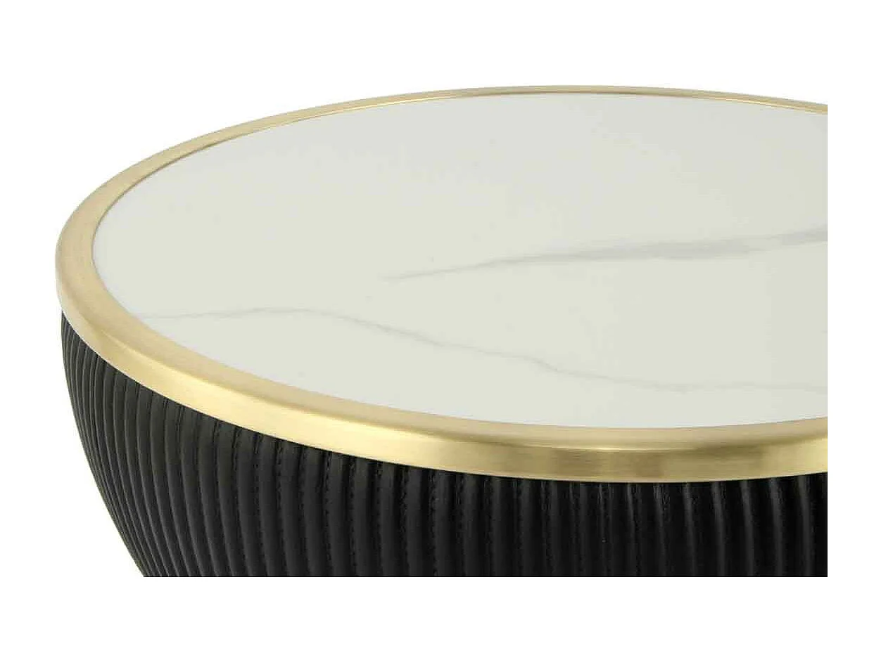 Table d'Appoint Design "Jokai" 51cm Noir & Or