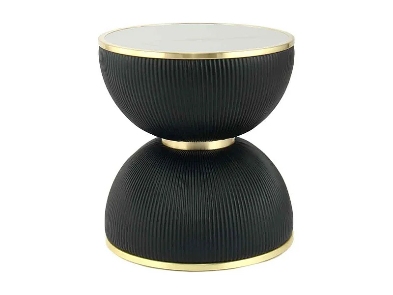 Table d'Appoint Design "Jokai" 51cm Noir & Or