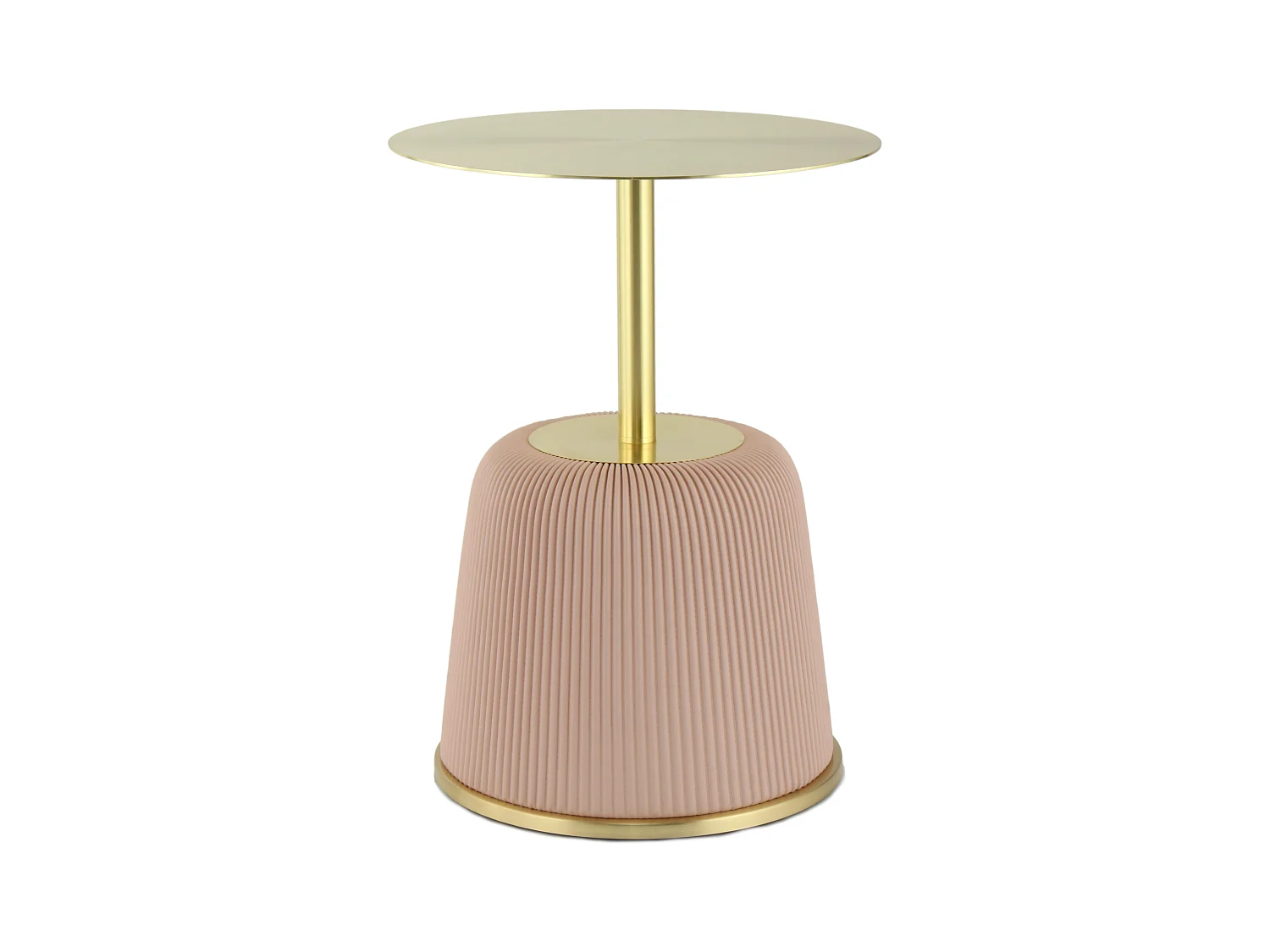 Table d'Appoint Design "Jokai" 60cm Rose & Or