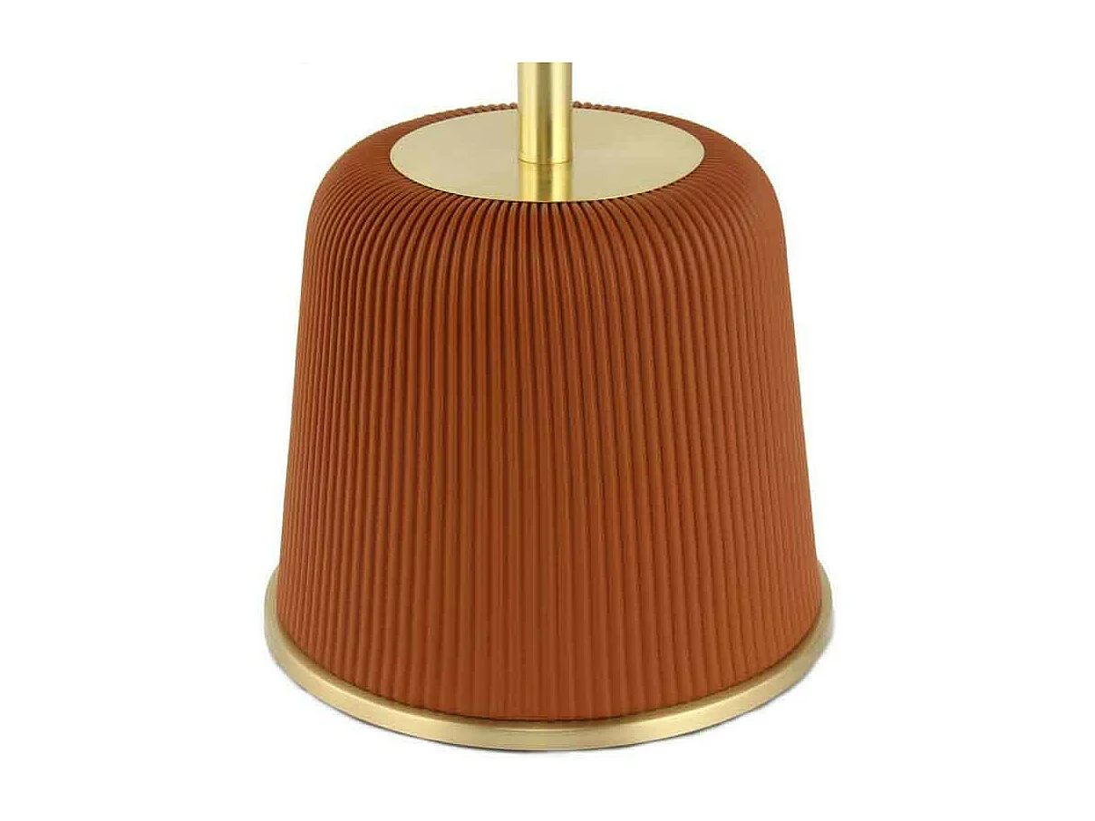 Table d'Appoint Design "Jokai" 60cm Cognac & Or