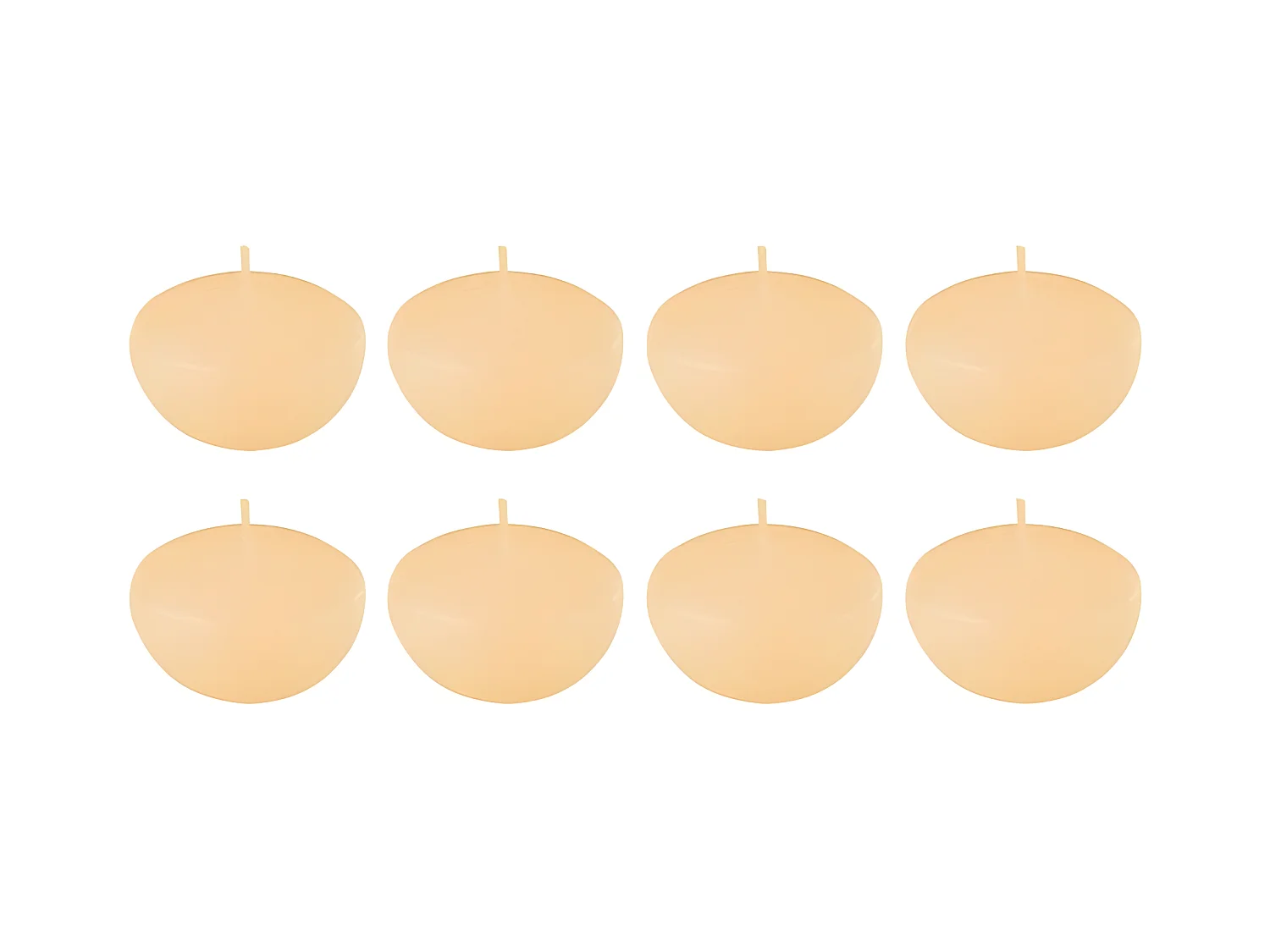 Lot de 8 Bougies Chauffe-Plat "Flottante" 6cm Beige