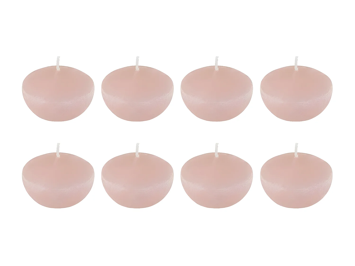 Lot de 8 Bougies Chauffe-Plat "Flottante" 6cm Rose