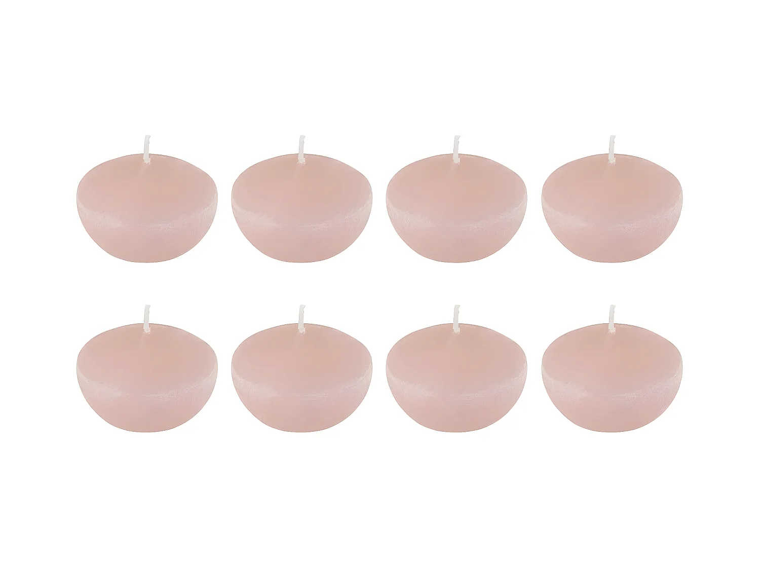 Lot de 8 Bougies Chauffe-Plat "Flottante" 6cm Rose