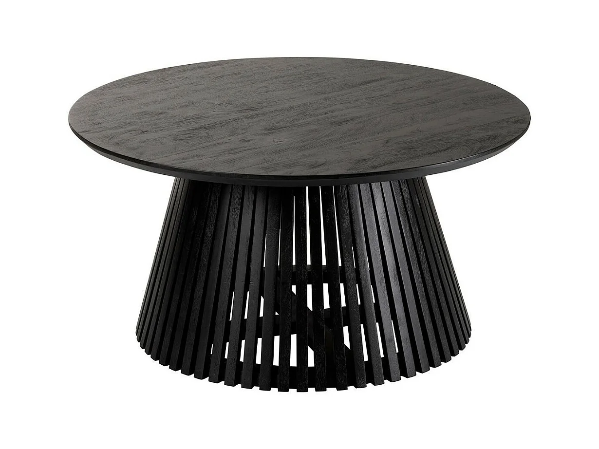 Table Basse Design en Bois "Vincent" 90cm Noir
