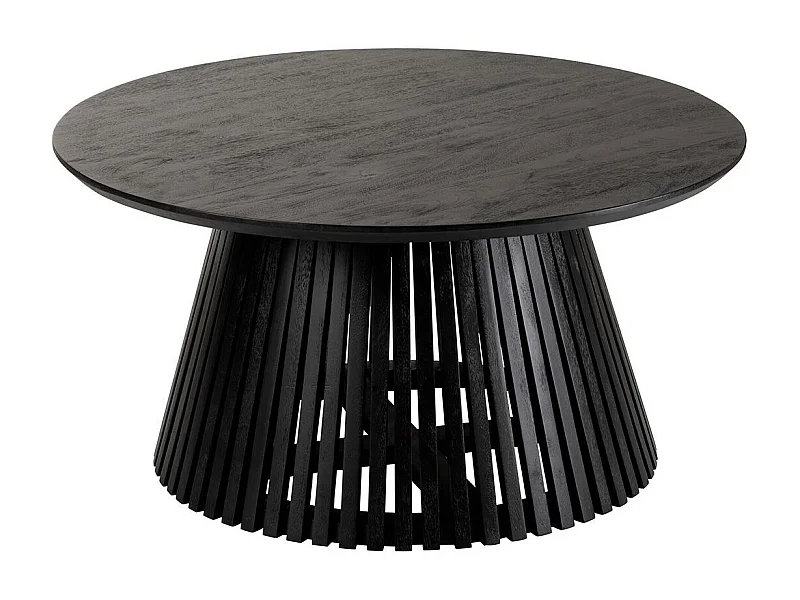 Table Basse Design en Bois "Vincent" 90cm Noir