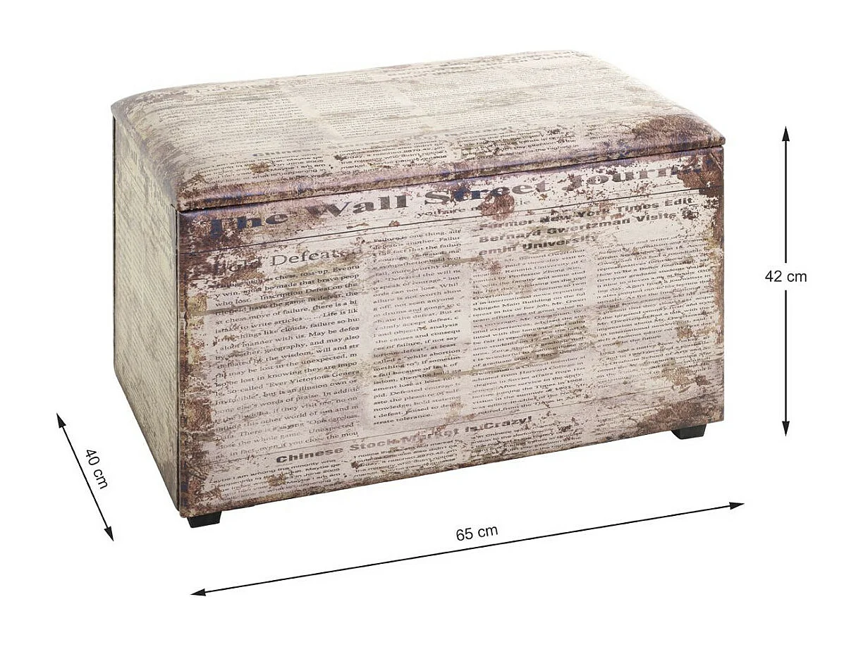 Coffre de Rangement Vintage "Era" 65cm Naturel