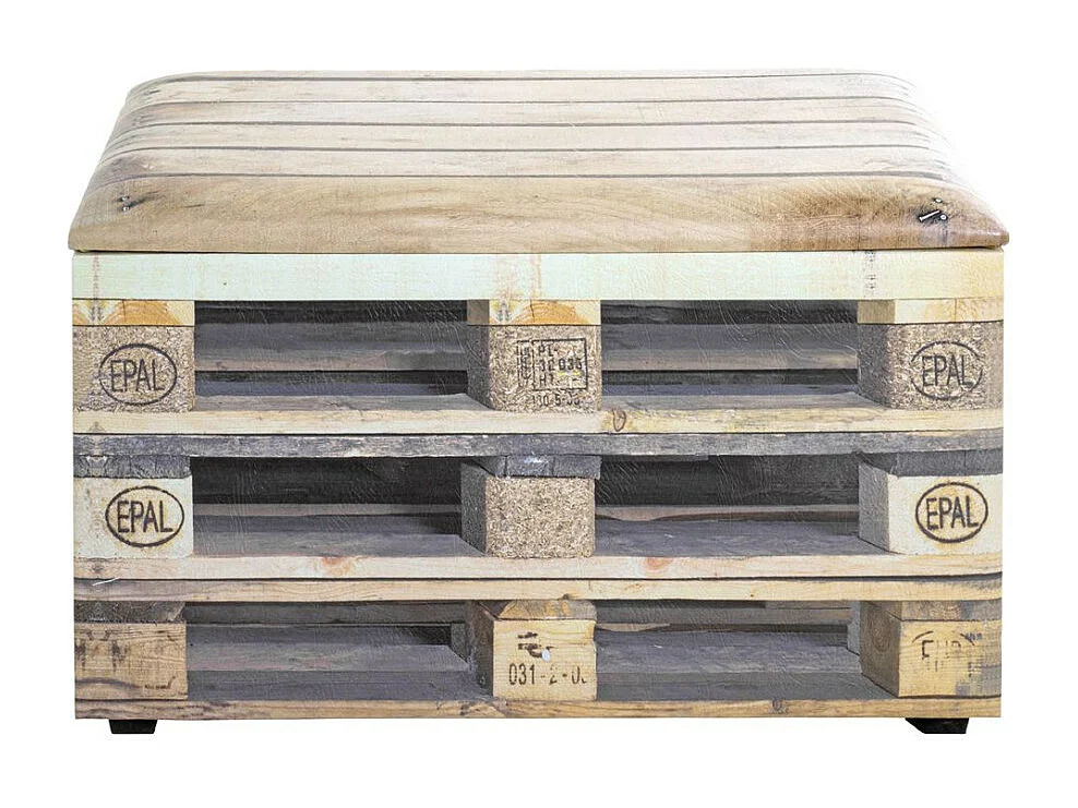 Coffre de Rangement Vintage "Palette II" 65cm Marron