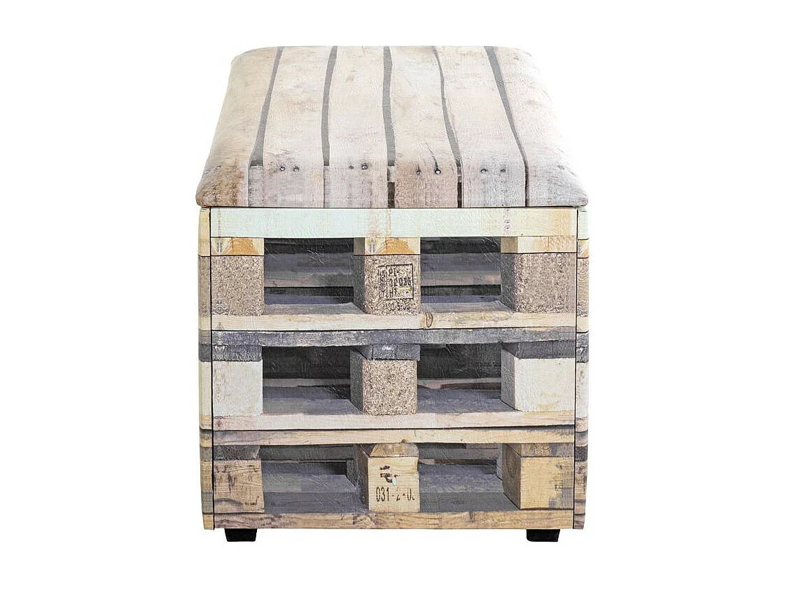 Coffre de Rangement Vintage "Palette II" 65cm Marron