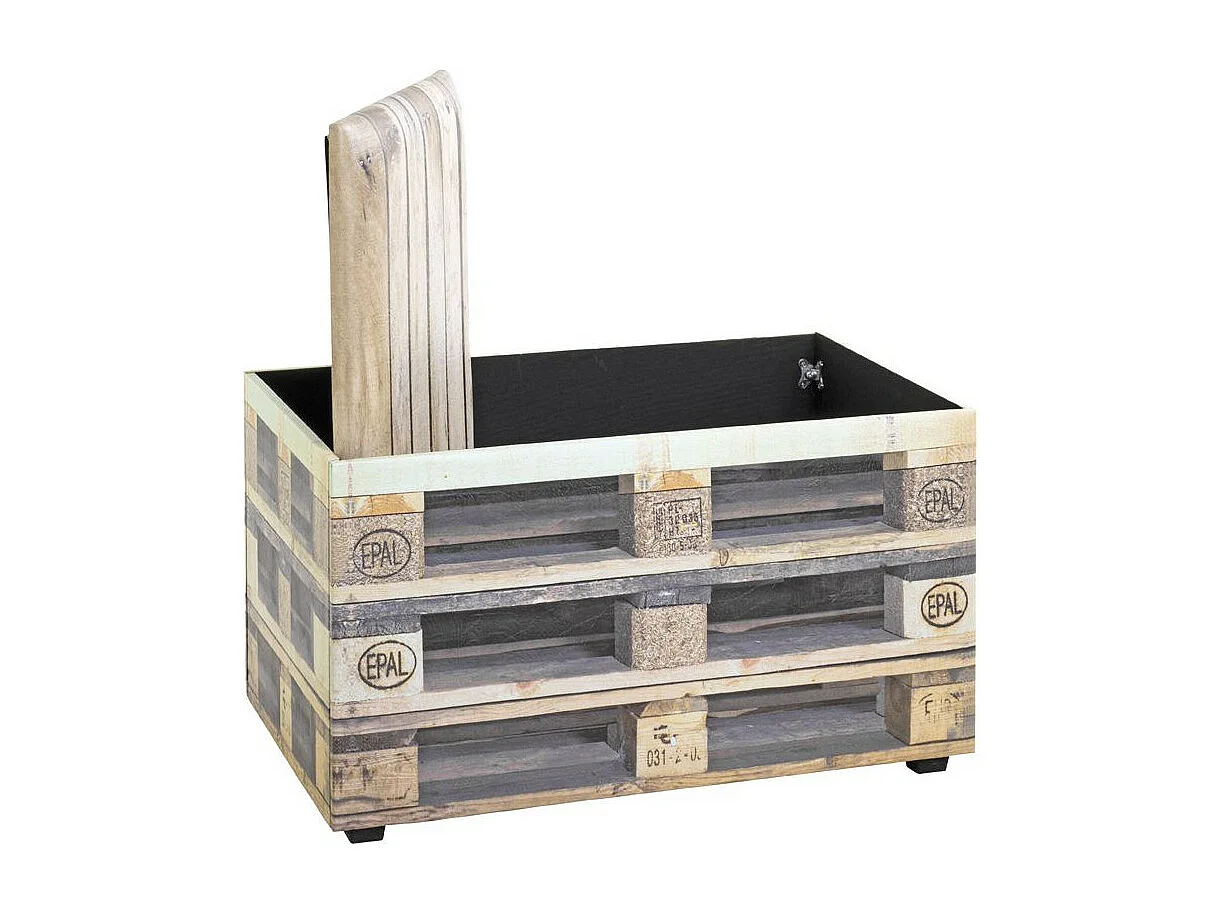 Coffre de Rangement Vintage "Palette II" 65cm Marron