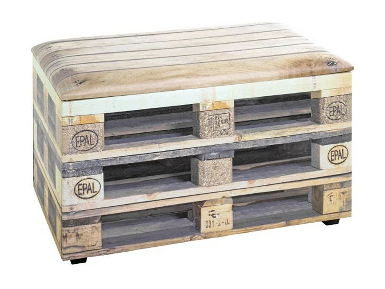 Coffre de Rangement Vintage "Palette II" 65cm Marron