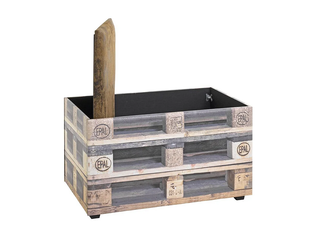 Coffre de Rangement Vintage "Palette" 65cm Marron