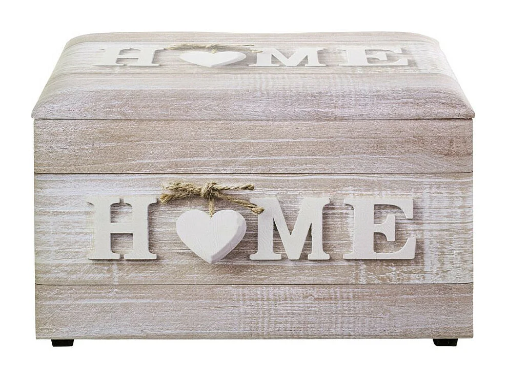 Coffre de Rangement Vintage "Home" 65cm Naturel