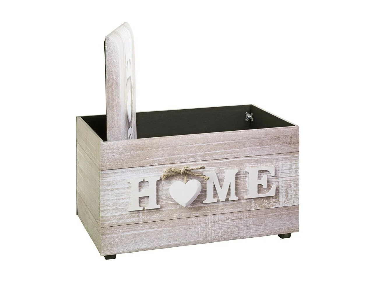 Coffre de Rangement Vintage "Home" 65cm Naturel