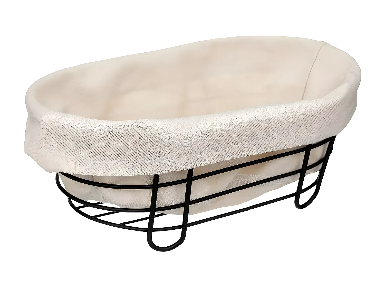 Corbeille à Pain Ovale "Bistrot" 28cm Noir & Blanc