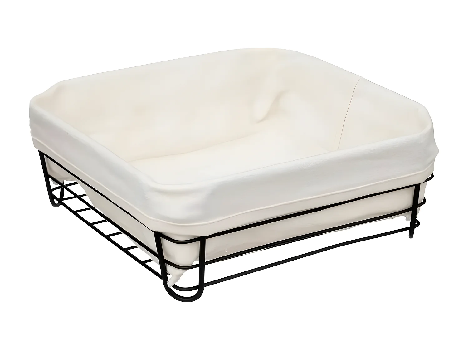 Corbeille à Pain Carrée "Bistrot" 25cm Noir & Blanc