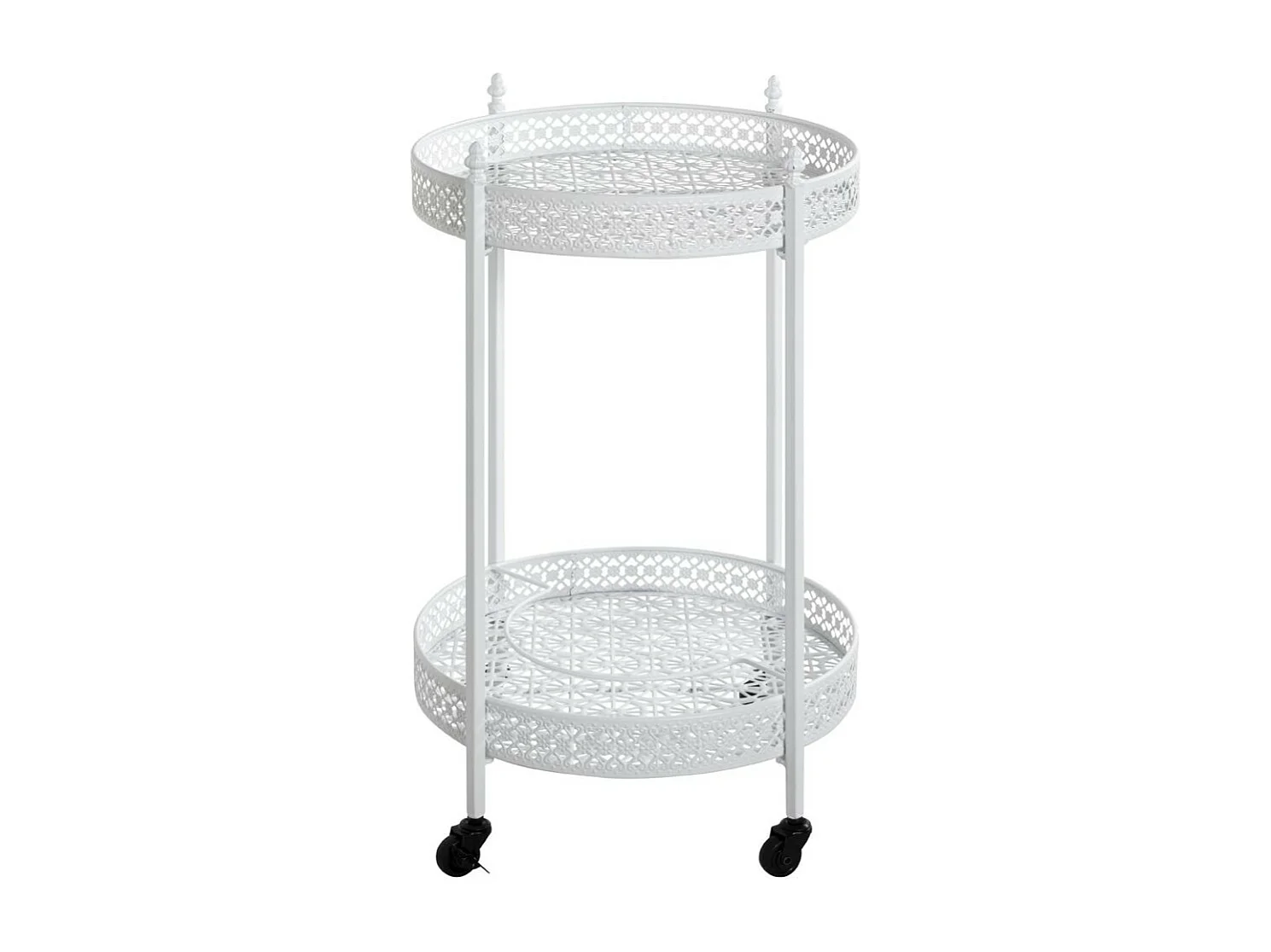 Desserte de Cuisine Ronde "Ulika" 74cm Blanc