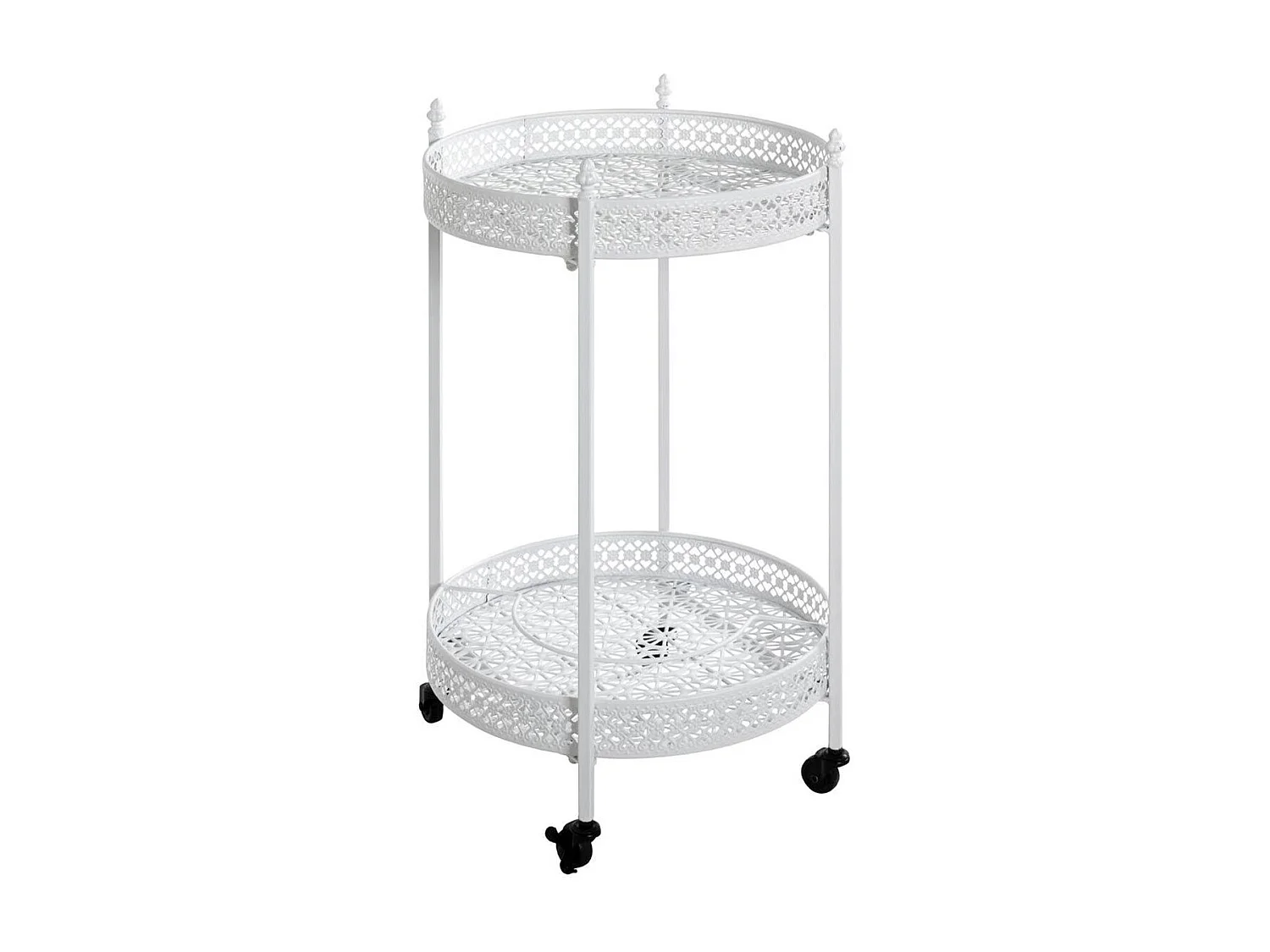 Desserte de Cuisine Ronde "Ulika" 74cm Blanc