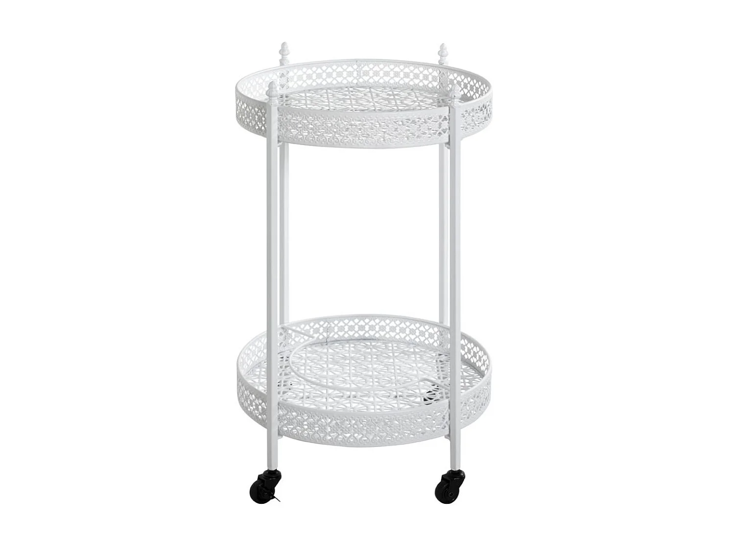 Desserte de Cuisine Ronde "Ulika" 74cm Blanc