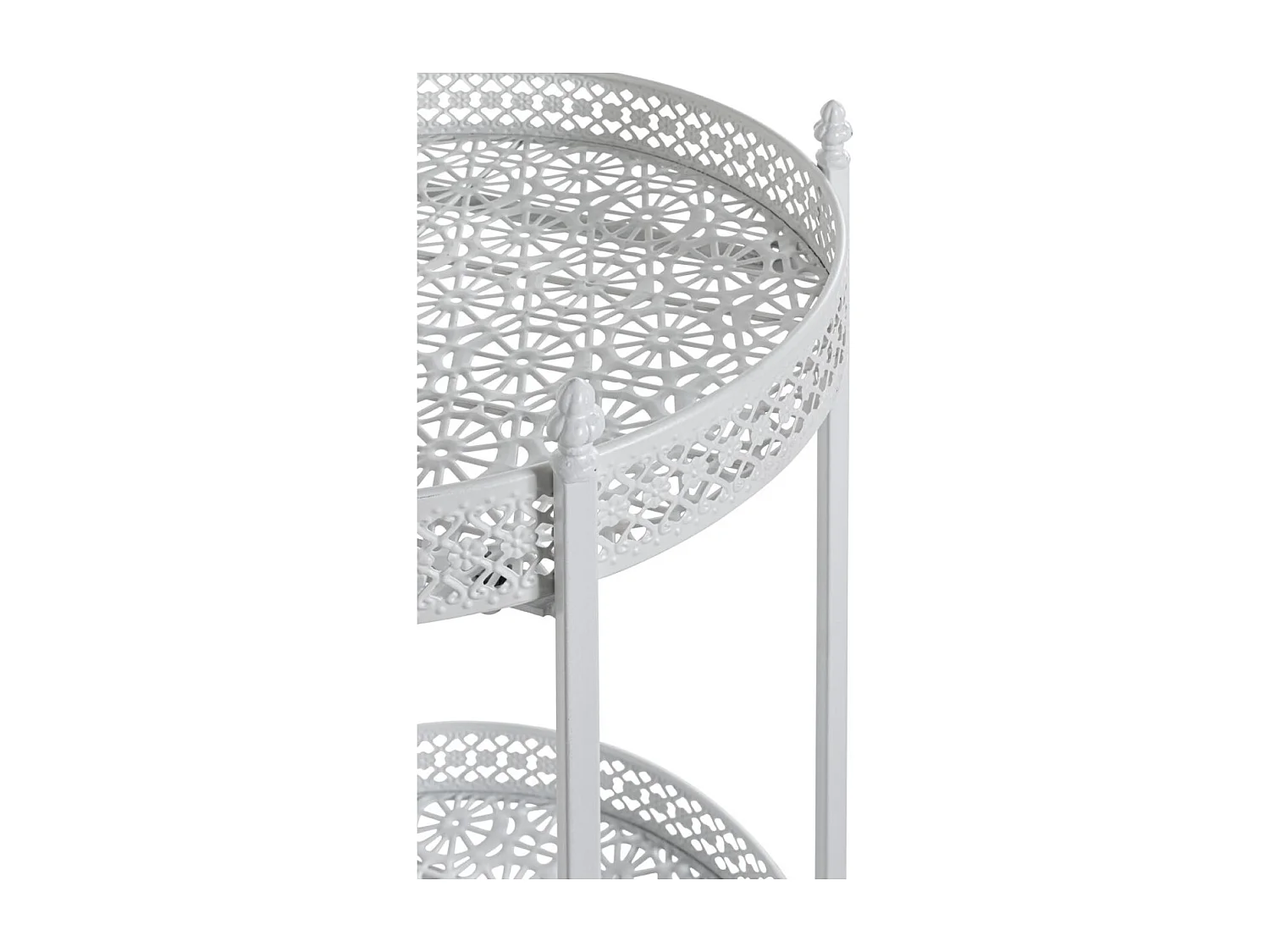 Desserte de Cuisine Ronde "Ulika" 74cm Blanc