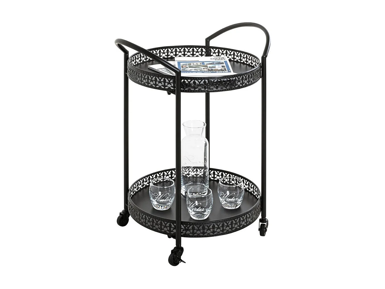 Desserte de Cuisine Design "Loniba" 71cm Noir