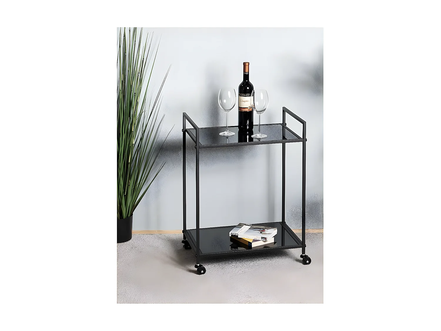 Desserte de Cuisine Design "Monano" 69cm Noir