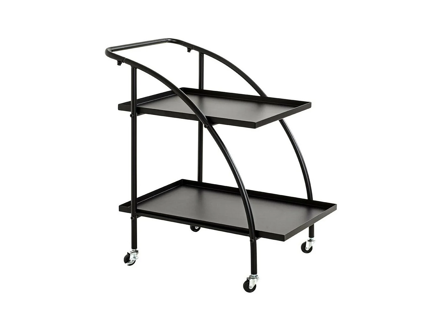 Desserte de Cuisine Design "Roulettes" 71cm Noir