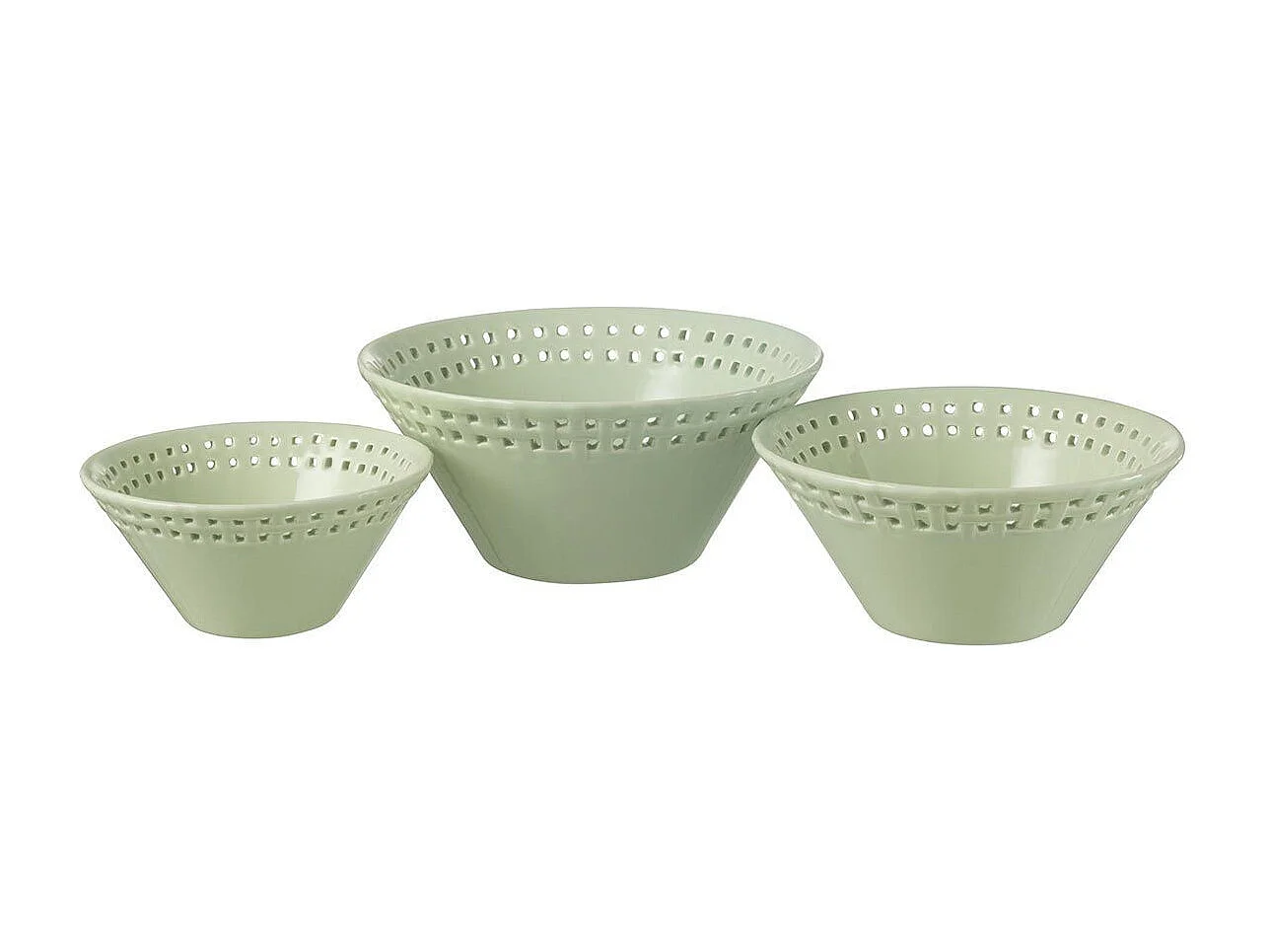 Lot de 3 Coupelles en Céramique "Vercer" 19cm Vert