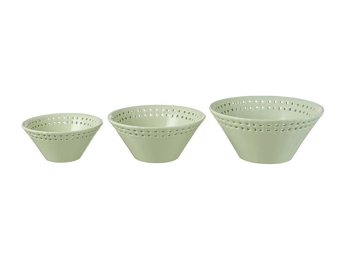 Lot de 3 Coupelles en Céramique "Vercer" 19cm Vert