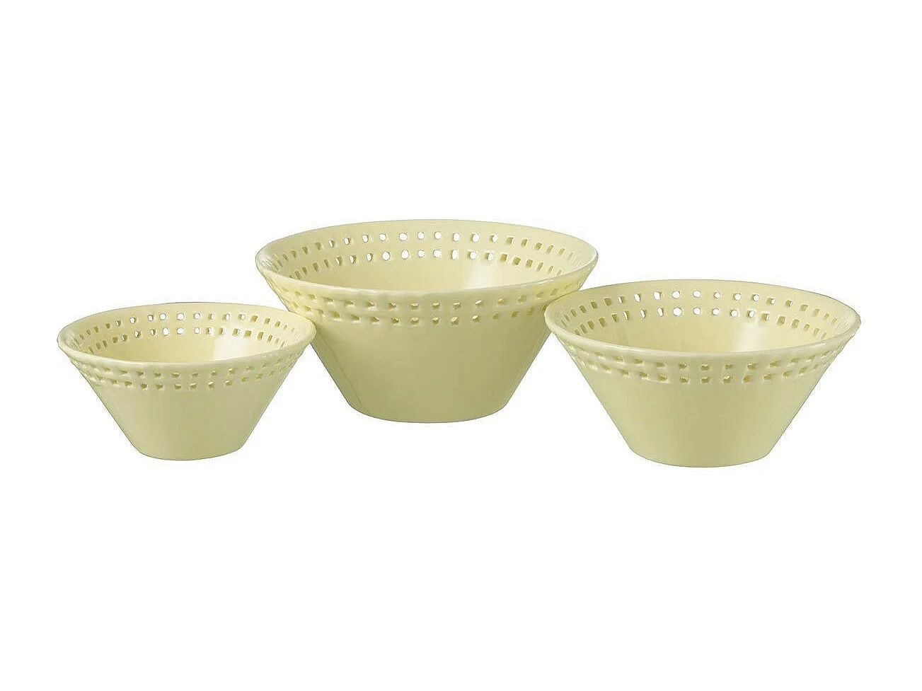 Lot de 3 Coupelles en Céramique "Vercer" 19cm Jaune