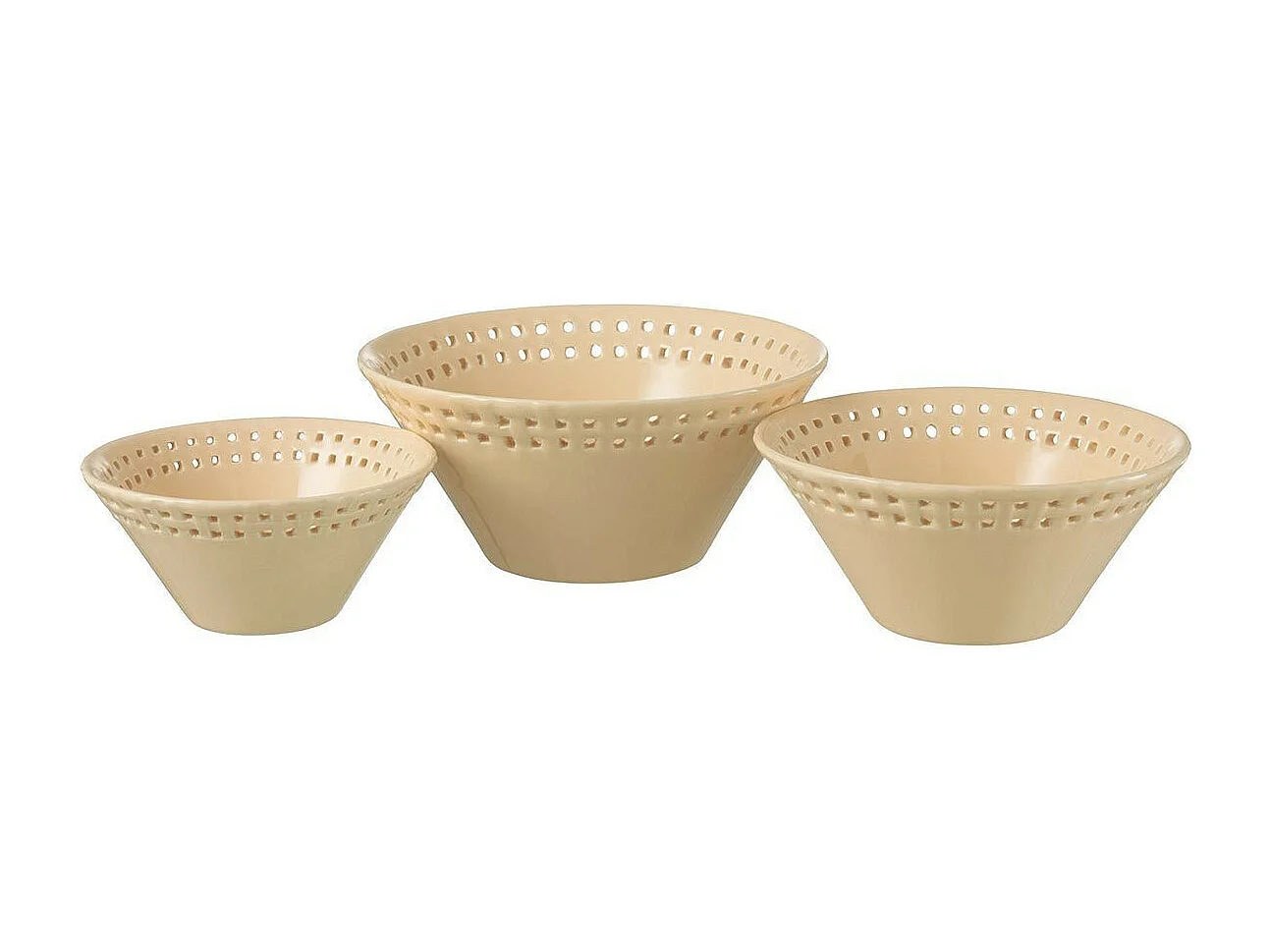 Lot de 3 Coupelles en Céramique "Vercer" 19cm Pêche