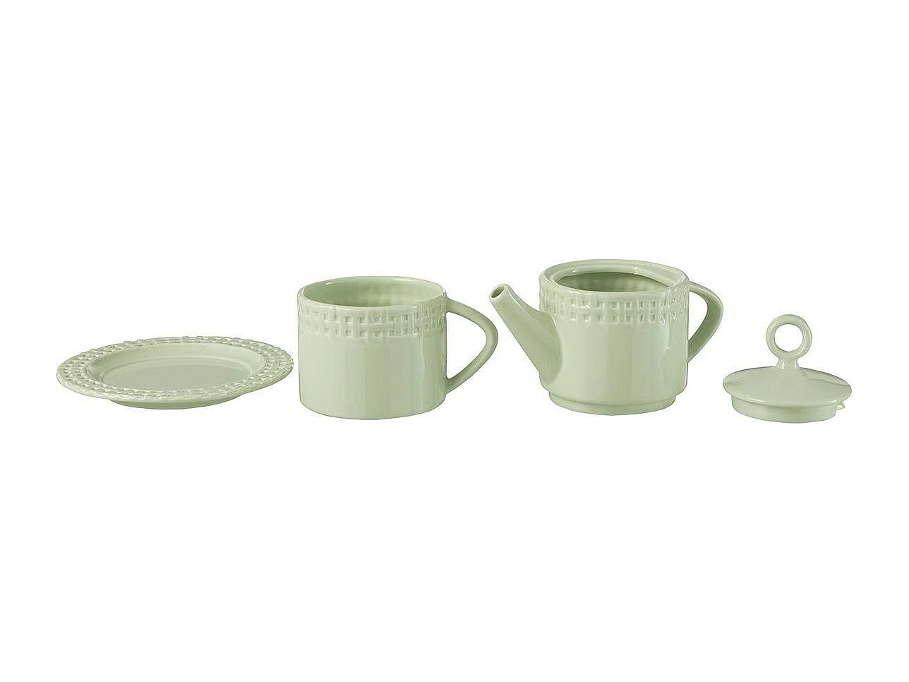 Théière & 1 Tasse Design "Vercer" 22cm Vert